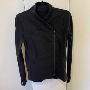 lululemon athletica Black Asymmetrical Zip Jacket